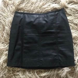 Free People pleather mini skirt